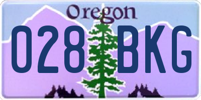OR license plate 028BKG