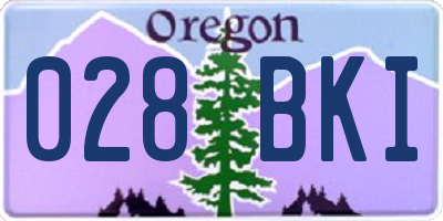 OR license plate 028BKI
