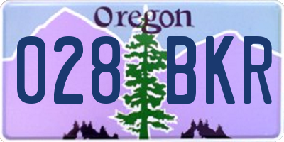OR license plate 028BKR