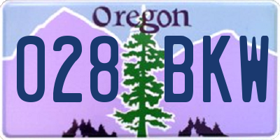 OR license plate 028BKW