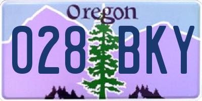OR license plate 028BKY
