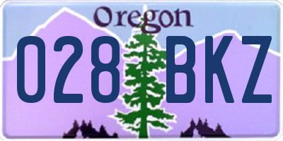 OR license plate 028BKZ
