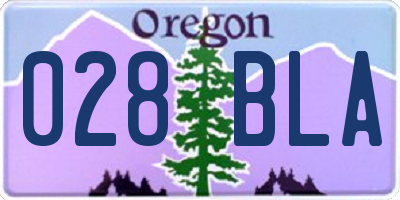 OR license plate 028BLA