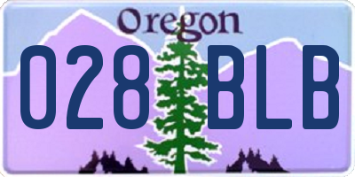 OR license plate 028BLB