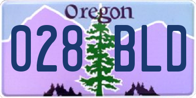 OR license plate 028BLD