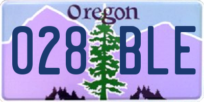 OR license plate 028BLE
