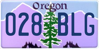OR license plate 028BLG