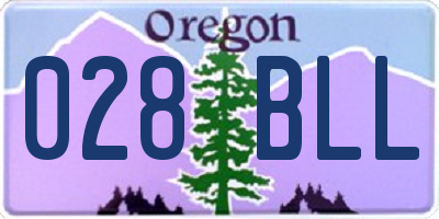 OR license plate 028BLL