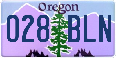 OR license plate 028BLN