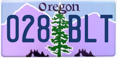 OR license plate 028BLT