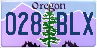 OR license plate 028BLX