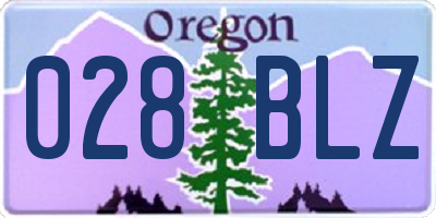 OR license plate 028BLZ