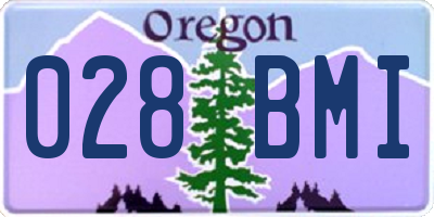 OR license plate 028BMI