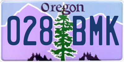 OR license plate 028BMK