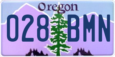 OR license plate 028BMN