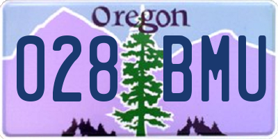 OR license plate 028BMU
