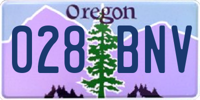 OR license plate 028BNV