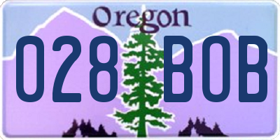 OR license plate 028BOB