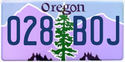 OR license plate 028BOJ