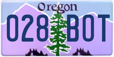 OR license plate 028BOT