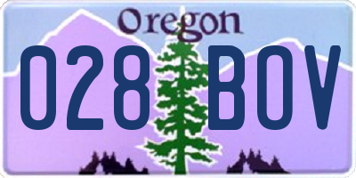 OR license plate 028BOV