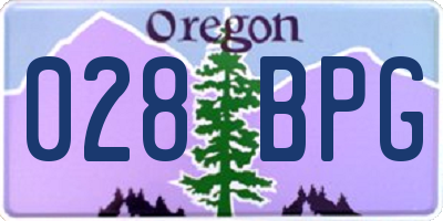 OR license plate 028BPG