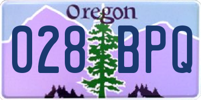 OR license plate 028BPQ