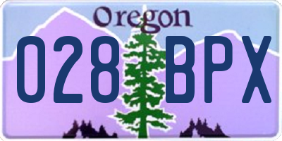 OR license plate 028BPX