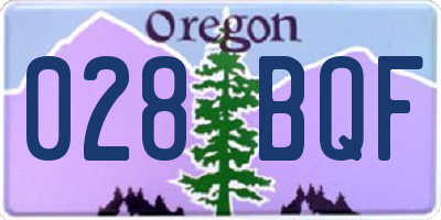 OR license plate 028BQF