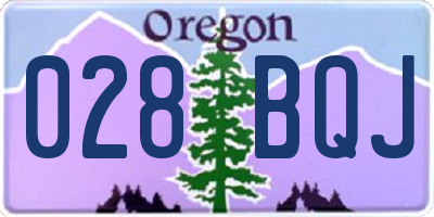 OR license plate 028BQJ