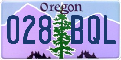 OR license plate 028BQL