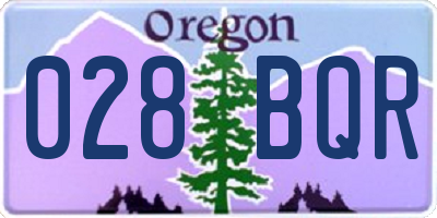 OR license plate 028BQR
