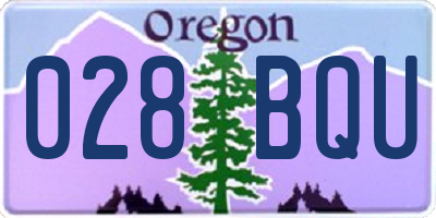 OR license plate 028BQU