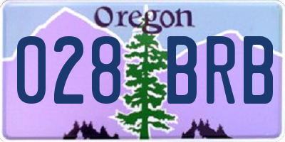 OR license plate 028BRB