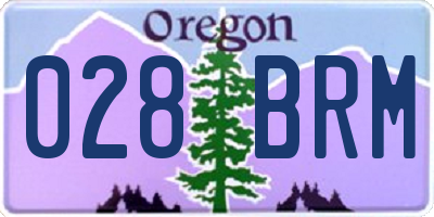 OR license plate 028BRM