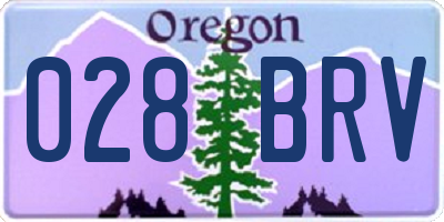 OR license plate 028BRV