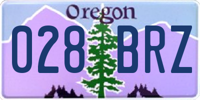 OR license plate 028BRZ