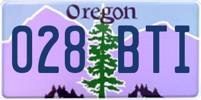 OR license plate 028BTI