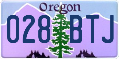 OR license plate 028BTJ