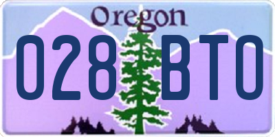 OR license plate 028BTO