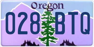 OR license plate 028BTQ