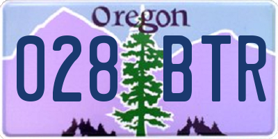 OR license plate 028BTR