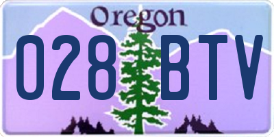 OR license plate 028BTV