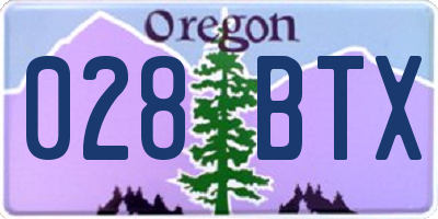 OR license plate 028BTX