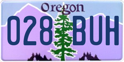 OR license plate 028BUH