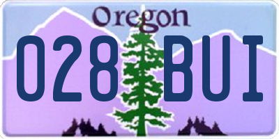 OR license plate 028BUI