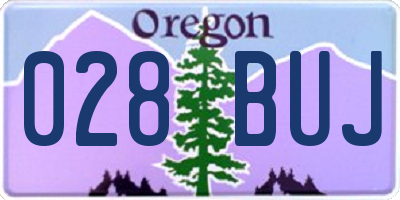 OR license plate 028BUJ