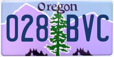 OR license plate 028BVC