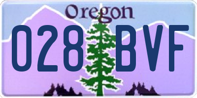 OR license plate 028BVF