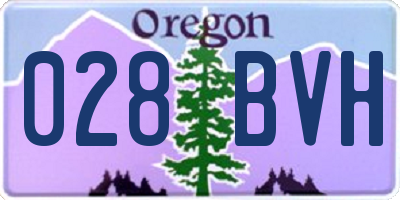 OR license plate 028BVH